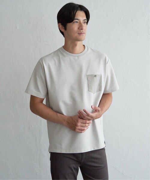 ikka(イッカ)の「【接触冷感】デニムライクポケットTシャツ(Tシャツ/カットソー・メンズ・ライトグレー/ブラック/ネイビー・M/L/XL/S)」の15枚目の写真
