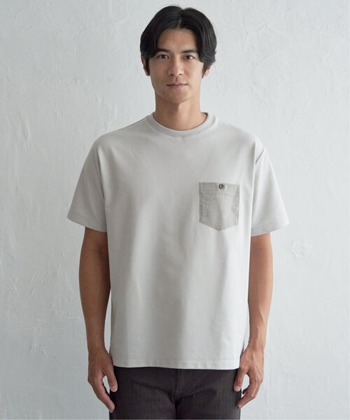 ikka(イッカ)の「【接触冷感】デニムライクポケットTシャツ(Tシャツ/カットソー・メンズ・ライトグレー/ブラック/ネイビー・M/L/XL/S)」の6枚目の写真