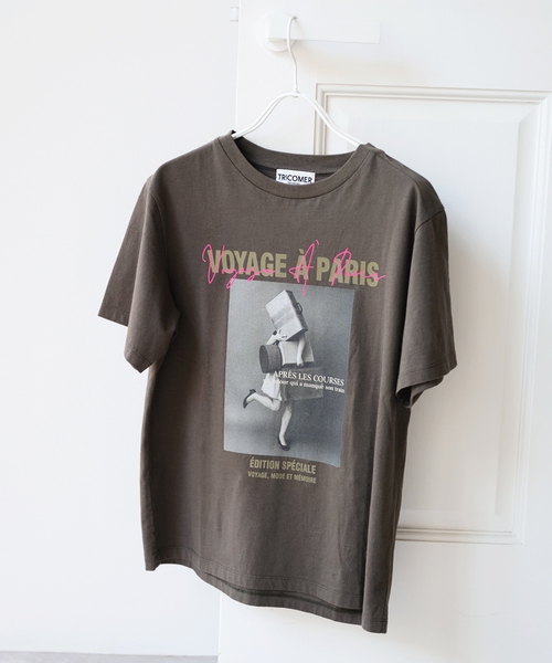 U by SPICK&SPAN(ユーバイスピックアンドスパン)の「《WEB限定 / 追加》TRICOMER VOYAGE A PARIS GIRL TEE 2(Tシャツ/カットソー・レディース・ホワイト/ブラック系その他・FREE)」の10枚目の写真