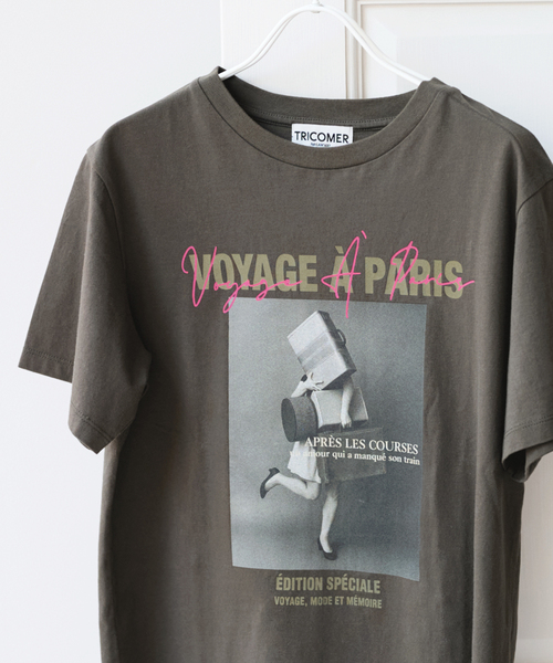 U by SPICK&SPAN(ユーバイスピックアンドスパン)の「《WEB限定 / 追加》TRICOMER VOYAGE A PARIS GIRL TEE 2(Tシャツ/カットソー・レディース・ホワイト/ブラック系その他・FREE)」の9枚目の写真