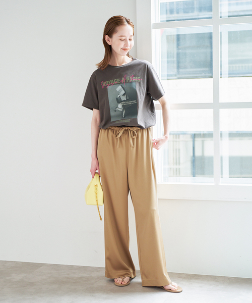 U by SPICK&SPAN(ユーバイスピックアンドスパン)の「《WEB限定 / 追加》TRICOMER VOYAGE A PARIS GIRL TEE 2(Tシャツ/カットソー・レディース・ホワイト/ブラック系その他・FREE)」の5枚目の写真