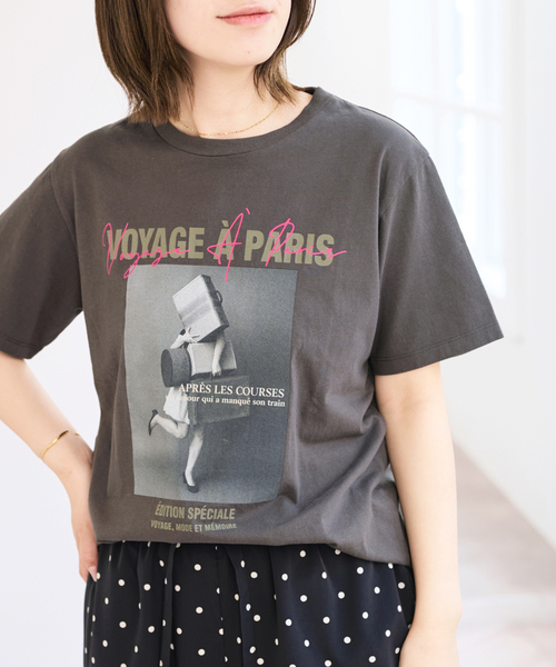 U by SPICK&SPAN(ユーバイスピックアンドスパン)の「《WEB限定 / 追加》TRICOMER VOYAGE A PARIS GIRL TEE 2(Tシャツ/カットソー・レディース・ホワイト/ブラック系その他・FREE)」の19枚目の写真