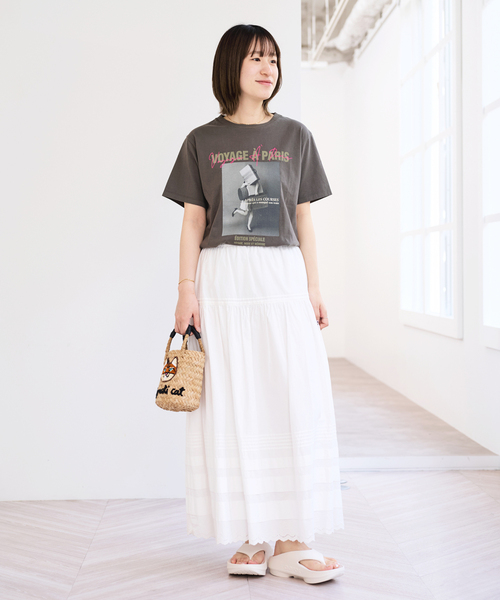 U by SPICK&SPAN(ユーバイスピックアンドスパン)の「《WEB限定 / 追加》TRICOMER VOYAGE A PARIS GIRL TEE 2(Tシャツ/カットソー・レディース・ホワイト/ブラック系その他・FREE)」の14枚目の写真