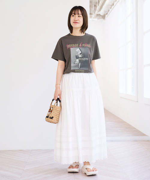 U by SPICK&SPAN(ユーバイスピックアンドスパン)の「《WEB限定 / 追加》TRICOMER VOYAGE A PARIS GIRL TEE 2(Tシャツ/カットソー・レディース・ホワイト/ブラック系その他・FREE)」の13枚目の写真