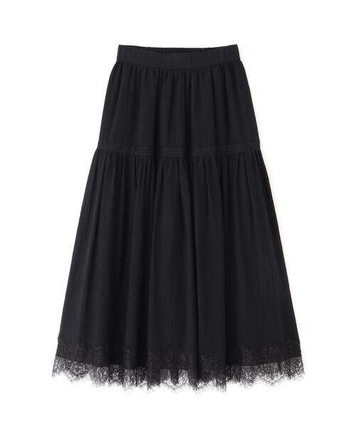 PROPORTION BODY DRESSING(プロポーションボディドレッシング)の「レース切り替えティアードスカート / 1216220700(スカート・レディース・ブラック/ピンク・MEDIUM/P/S)」の12枚目の写真