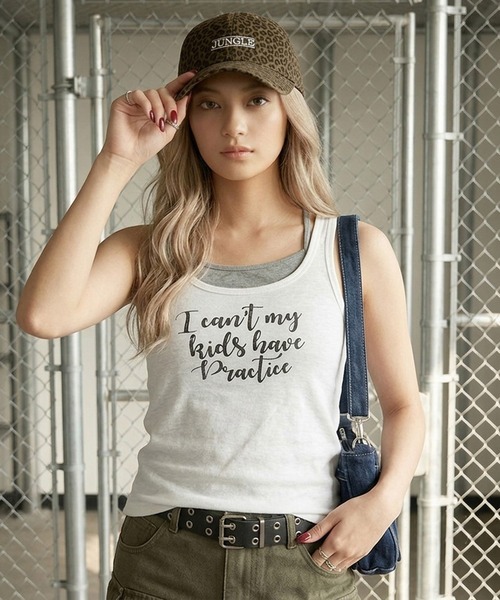 non-hedge(ノンヘッジ)の「ロゴノースリーブタンクトップキャミソールセット(Tシャツ/カットソー・レディース・ブルー/グレー/オフホワイト/チャコールグレー・FREE)」の18枚目の写真