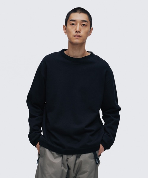 WILD THINGS（ワイルドシングス）の「ファー スウェットクルー｜FIR-SWEAT CREW（スウェット・メンズ・ヘザーグレー/ブラック・S/M/L/XL）」の2枚目の写真