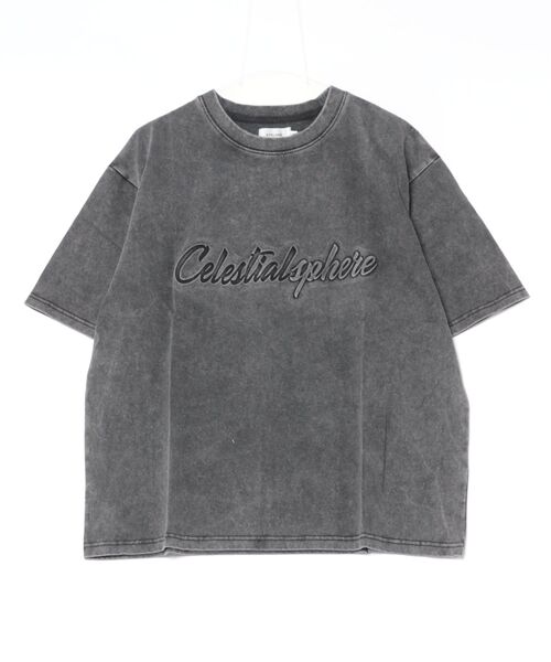 ARCHIVER(アーカイバ)の「【RES】【ATELANE】硫化染 トラ刺繍、ロゴ エンボス、S/S TEE(Tシャツ/カットソー・メンズ・ブラック系・MEDIUM)」の1枚目の写真