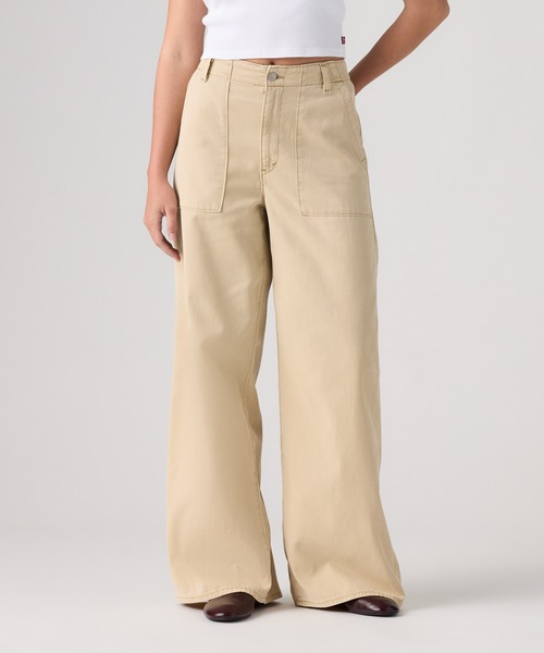 Levi's(リーバイス)の「Levi's/リーバイス CINCH WIDE LEG ファティーグパンツ(デニムパンツ・レディース・ベージュ・23inch/24inch/25inch/26inch/27inch/28inch)」の1枚目の写真