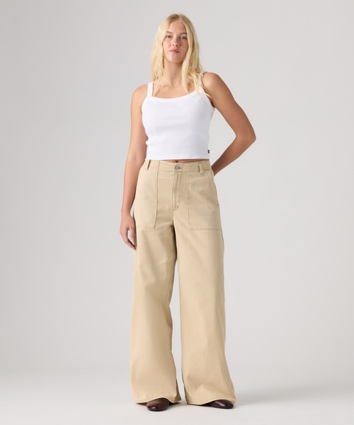 Levi's(リーバイス)の「Levi's/リーバイス CINCH WIDE LEG ファティーグパンツ(デニムパンツ・レディース・ベージュ・23inch/24inch/25inch/26inch/27inch/28inch)」の2枚目の写真