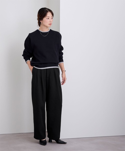 UR'S（ユアーズ）の「裏起毛ウエストタックスウェットパンツ（その他パンツ・レディース・グレー/ブラック・S/L/M）」の18枚目の写真