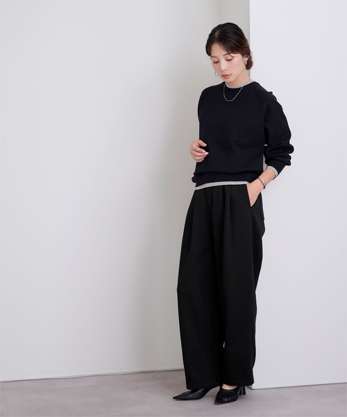 UR'S（ユアーズ）の「裏起毛ウエストタックスウェットパンツ（その他パンツ・レディース・グレー/ブラック・S/L/M）」の19枚目の写真
