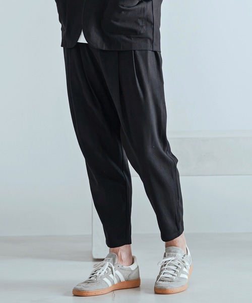 Magine(マージン)の「mp15243-Herringbone Check - Solid TR Stretch Tapered Easy Pants テーパードイージーパンツ(MGN-263-010)(その他パンツ・メンズ・ブラック/ブラック系その他/グレー系その他・44/46/48)」の4枚目の写真