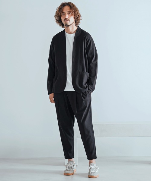 Magine(マージン)の「mp15243-Herringbone Check - Solid TR Stretch Tapered Easy Pants テーパードイージーパンツ(MGN-263-010)(その他パンツ・メンズ・ブラック/ブラック系その他/グレー系その他・44/46/48)」の8枚目の写真