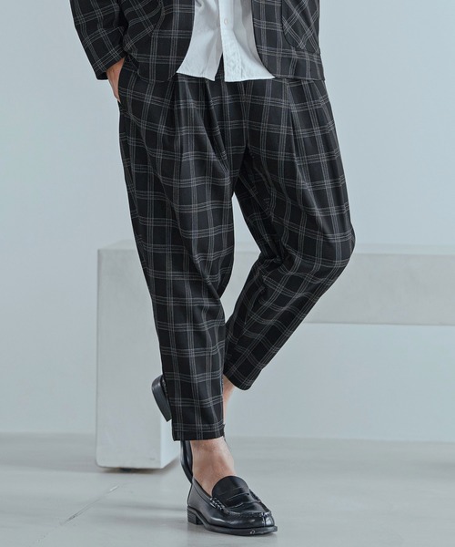 Magine(マージン)の「mp15243-Herringbone Check - Solid TR Stretch Tapered Easy Pants テーパードイージーパンツ(MGN-263-010)(その他パンツ・メンズ・ブラック/ブラック系その他/グレー系その他・44/46/48)」の17枚目の写真