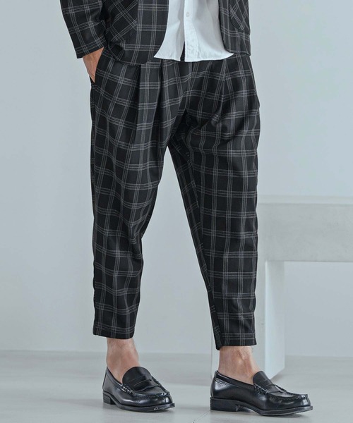 Magine(マージン)の「mp15243-Herringbone Check - Solid TR Stretch Tapered Easy Pants テーパードイージーパンツ(MGN-263-010)(その他パンツ・メンズ・ブラック/ブラック系その他/グレー系その他・44/46/48)」の19枚目の写真