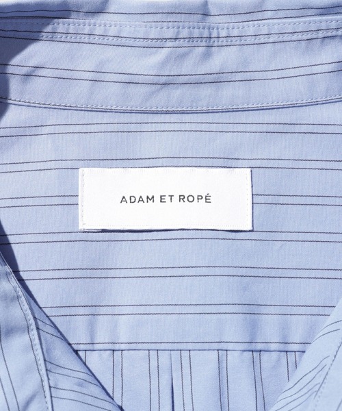 ADAM ET ROPE'(アダムエロペ)の「ストライプタイプライターレギュラーカラーシャツ(シャツ/ブラウス・メンズ・ブルー系その他4/ダークブラウン・L/M)」の12枚目の写真