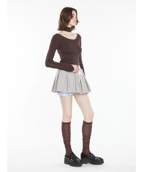 SORIN（ソリン　）の「Mini Pleats Skirt Pants / ミニプリーツスカートパンツ（その他パンツ・レディース・ブラック/ブラウン/チェック・38）」の9枚目の写真