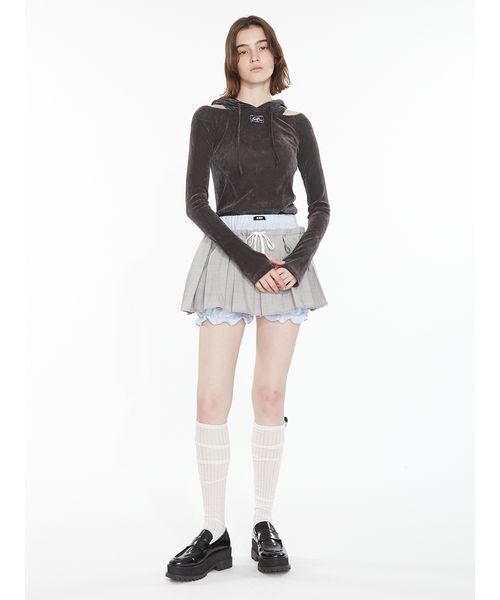 SORIN（ソリン　）の「Mini Pleats Skirt Pants / ミニプリーツスカートパンツ（その他パンツ・レディース・ブラック/ブラウン/チェック・38）」の4枚目の写真