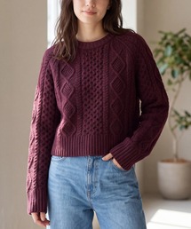 【T20】【PENDLETON/ペンドルトン】CROPPED FISHERMAN SWEATER