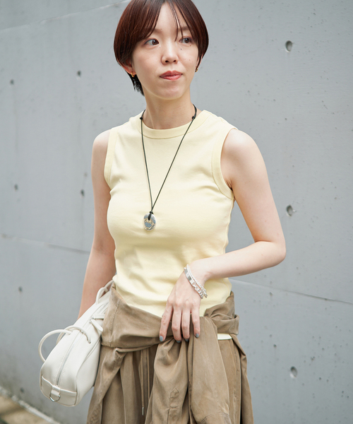 IENA(イエナ)の「FLORE FLORE/フローレフローレ ESME TANK タンクトップ ESM-TA(タンクトップ・レディース・パープル/イエロー/ブルー・38/36)」の21枚目の写真