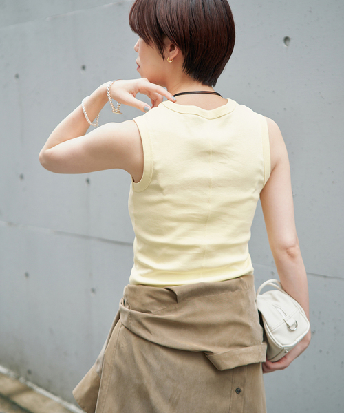 IENA(イエナ)の「FLORE FLORE/フローレフローレ ESME TANK タンクトップ ESM-TA(タンクトップ・レディース・パープル/イエロー/ブルー・38/36)」の20枚目の写真
