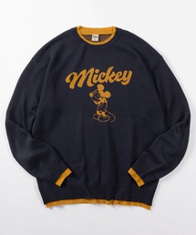 Disney（ディズニー）の「【71】【Disney/ディズニー】フェイクレイヤード 配色 ダブルジャガード ニット/クルーネック/ユニセックス/レディース/メンズ（ニット/セーター）」