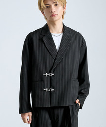 【SERACE】 FIREMAN STRIPE SHORT TAILORED JACKET / ファイヤーマンストライプショートテーラードジャケット