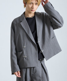 【SERACE】 FIREMAN STRIPE SHORT TAILORED JACKET / ファイヤーマンストライプショートテーラードジャケット