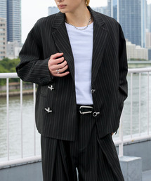 【SERACE】 FIREMAN STRIPE SHORT TAILORED JACKET / ファイヤーマンストライプショートテーラードジャケット