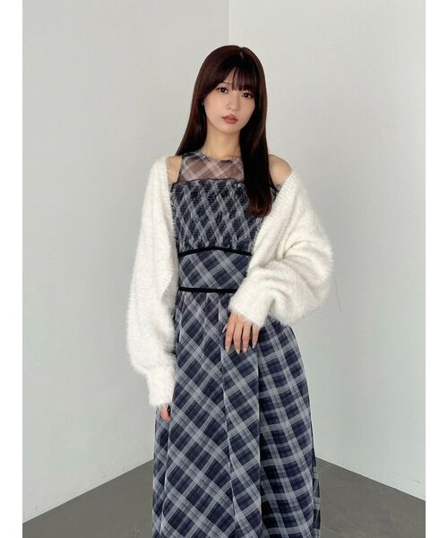MERCURYDUO(マーキュリーデュオ)の「チェックシャーリングワンピース(ワンピース・レディース・ブラック/ブラウン・FREE)」の16枚目の写真