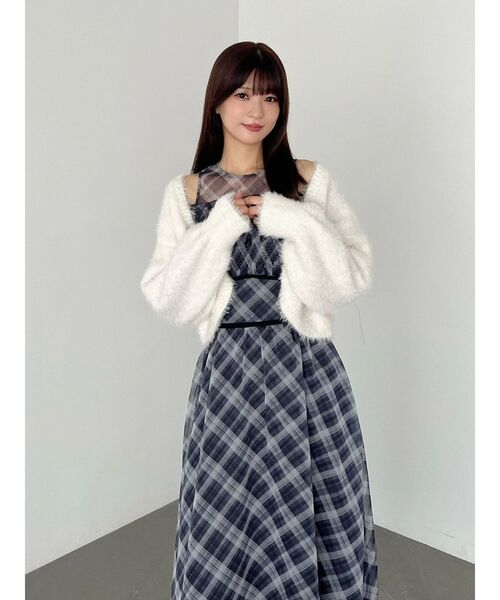 MERCURYDUO(マーキュリーデュオ)の「チェックシャーリングワンピース(ワンピース・レディース・ブラック/ブラウン・FREE)」の17枚目の写真