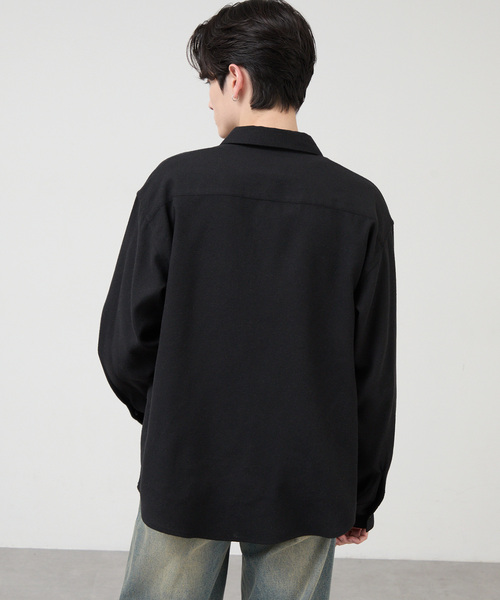 CIYOT(シヨウト)の「【CIYOT】ビエラ チェック / 無地 ルーズシルエット レギュラーカラーシャツ<保温>(シャツ/ブラウス・メンズ・ブラック/ダークネイビー/スミクロ/ブラウン/アイボリー/グリーン・L/M/S)」の22枚目の写真
