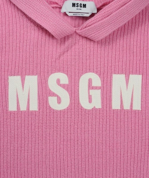 MSGM(エムエスジーエム)の「エンブロイダリー リブニットパーカー(ニット/セーター・レディース・ピンク/ブラウン/ベージュ・S)」の5枚目の写真
