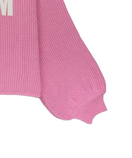 MSGM(エムエスジーエム)の「エンブロイダリー リブニットパーカー(ニット/セーター・レディース・ピンク/ブラウン/ベージュ・S)」の6枚目の写真