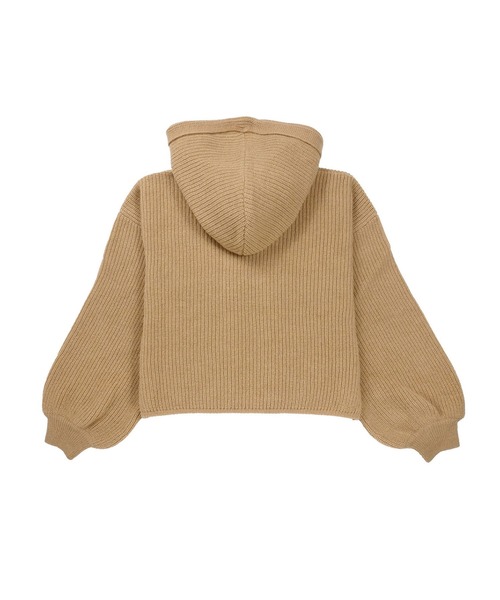 MSGM(エムエスジーエム)の「エンブロイダリー リブニットパーカー(ニット/セーター・レディース・ピンク/ブラウン/ベージュ・S)」の7枚目の写真