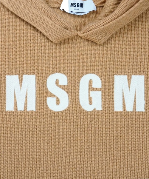 MSGM(エムエスジーエム)の「エンブロイダリー リブニットパーカー(ニット/セーター・レディース・ピンク/ブラウン/ベージュ・S)」の8枚目の写真