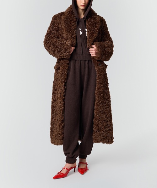 MSGM(エムエスジーエム)の「エンブロイダリー リブニットパーカー(ニット/セーター・レディース・ピンク/ブラウン/ベージュ・S)」の12枚目の写真