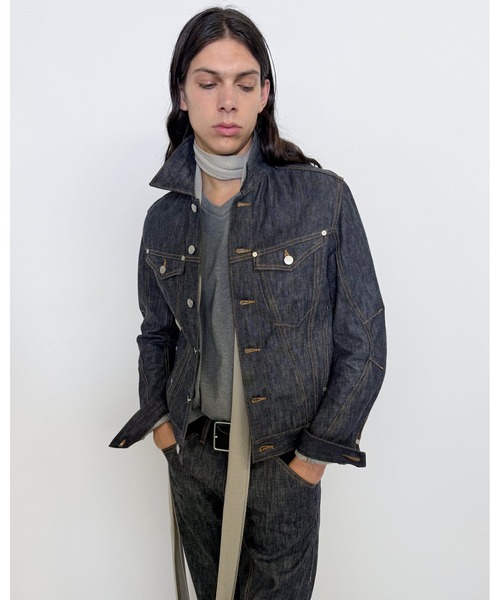 NVRFRGT(ネヴァーフォーゲット)の「【NVRFRGT】DENIM TRUCKER JACKET(デニムジャケット・メンズ・ブルー・1/2)」の1枚目の写真