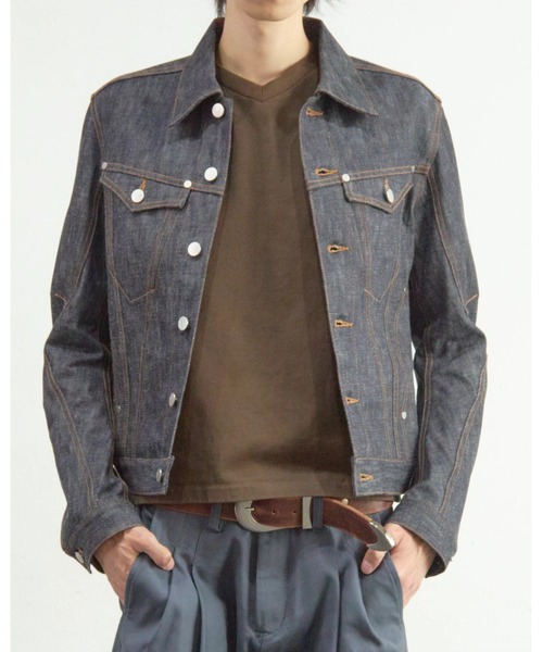 NVRFRGT(ネヴァーフォーゲット)の「【NVRFRGT】DENIM TRUCKER JACKET(デニムジャケット・メンズ・ブルー・1/2)」の3枚目の写真