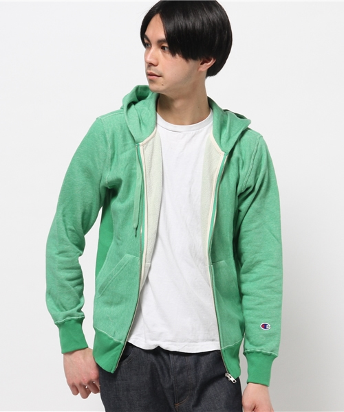 Champion(チャンピオン)の「【Champion/チャンピオン】メンズ リバースウィーブジップスウェットパーカー(10oz)(パーカー・メンズ・ホワイト/グレー系その他/グリーン系その他/ヘザーチャコール/イエロー/ブルー系その他/レッド系その他/ミント・LARGE/MEDIUM/X-LARGE)」の5枚目の写真