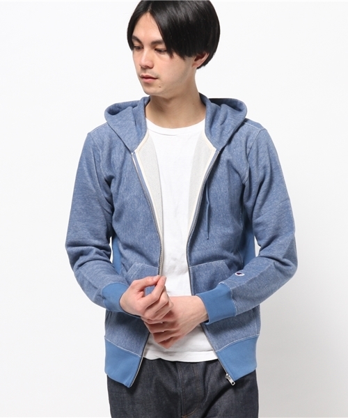 Champion(チャンピオン)の「【Champion/チャンピオン】メンズ リバースウィーブジップスウェットパーカー(10oz)(パーカー・メンズ・ホワイト/グレー系その他/グリーン系その他/ヘザーチャコール/イエロー/ブルー系その他/レッド系その他/ミント・LARGE/MEDIUM/X-LARGE)」の6枚目の写真