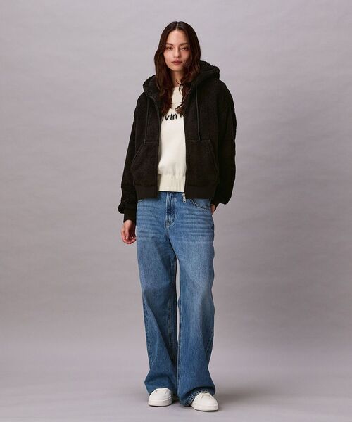 Calvin Klein（カルバン・クライン）の「シェルパジャケット（その他アウター・レディース・ブラウン系その他/アイボリー/ブラック・S/M/XS）」の12枚目の写真