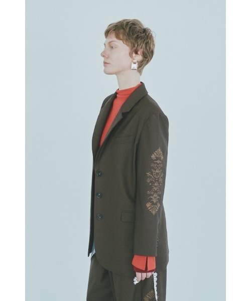 Muel Chic(ミュエルシック)の「Serein jacket セイレンジャケット(テーラードジャケット・レディース・ブラック系/グレー系/ブラウン系・FREE)」の1枚目の写真