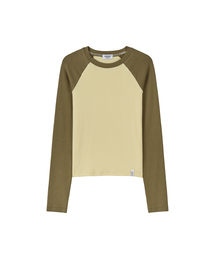 ツートーンラグランTシャツ (2色)