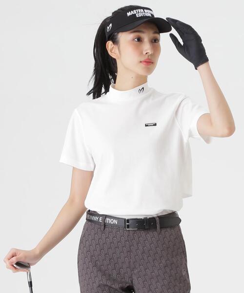 MASTER BUNNY EDITION(マスターバニーエディション)の「トリコットメッシュ半袖ハイネックカットソー (WOMENS)(Tシャツ/カットソー・レディース・ホワイト/パープル・SMALL/LARGE)」の1枚目の写真