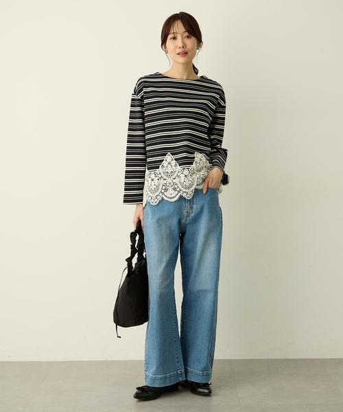 Petit Honfleur(プチオンフルール)の「ストレッチバギーデニムパンツ(その他パンツ・レディース・ブルー/ネイビー・64/67)」の16枚目の写真