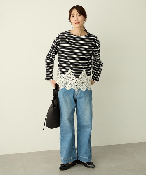 Petit Honfleur(プチオンフルール)の「ストレッチバギーデニムパンツ(その他パンツ・レディース・ブルー/ネイビー・64/67)」の17枚目の写真