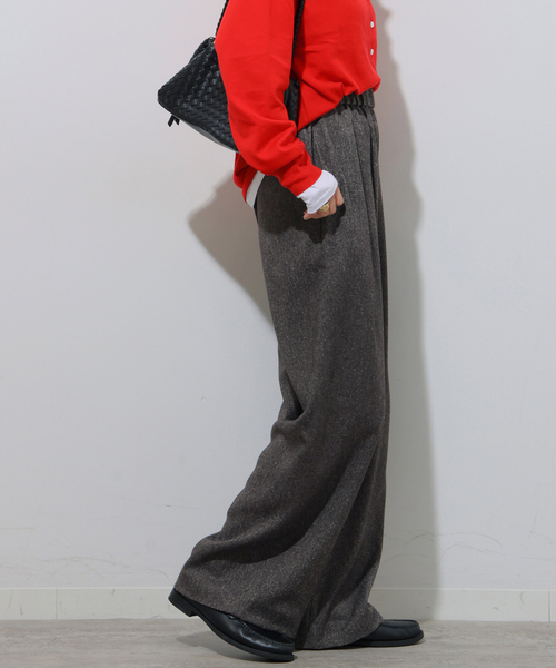 JOURNAL STANDARD relume（ジャーナルスタンダード　レリューム）の「ツイーディータックイージーパンツ（その他パンツ・レディース・ブラック/ブラウン・38/36）」の12枚目の写真
