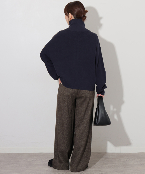 JOURNAL STANDARD relume（ジャーナルスタンダード　レリューム）の「ツイーディータックイージーパンツ（その他パンツ・レディース・ブラック/ブラウン・38/36）」の4枚目の写真